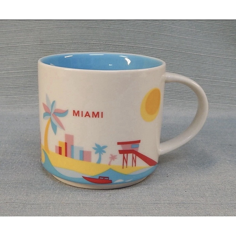 Starbucks Miami You Are Here Series Coffee Mug 14 oz Excellent Condition